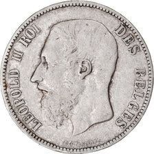 Coin, Belgium, Leopold II, 5 Francs, 5 Frank, 1873, VF(30-35), Silver, KM:24