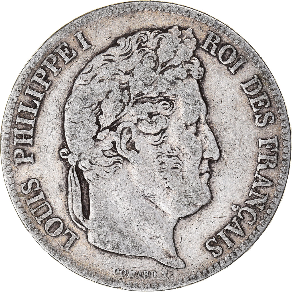 Coin, France, Louis-Philippe, 5 Francs, 1837, Paris, VF(20-25), Silver