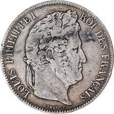 Coin, France, Louis-Philippe, 5 Francs, 1836, Rouen, VF(30-35), Silver