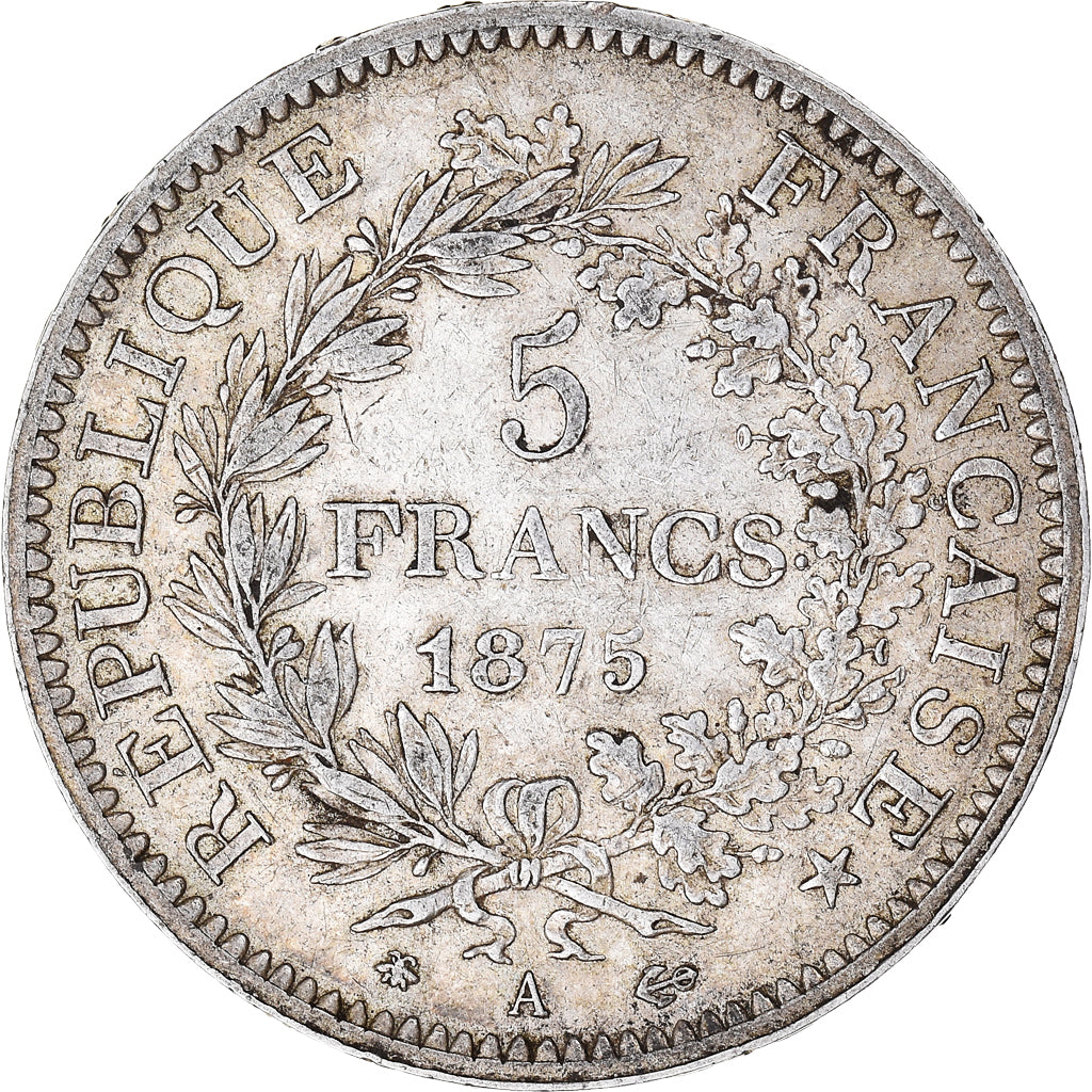 Coin, France, Hercule, 5 Francs, 1875, Paris, EF(40-45), Silver, KM:820.1