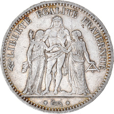 Coin, France, Hercule, 5 Francs, 1876, Paris, EF(40-45), Silver, KM:820.1