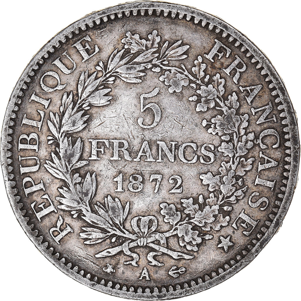 Monnaie, France, Hercule, 5 Francs, 1872, Paris, TB+, Argent, Gadoury:745a
