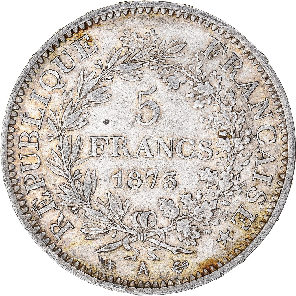 Coin, France, Hercule, 5 Francs, 1873, Paris, EF(40-45), Silver, KM:820.1