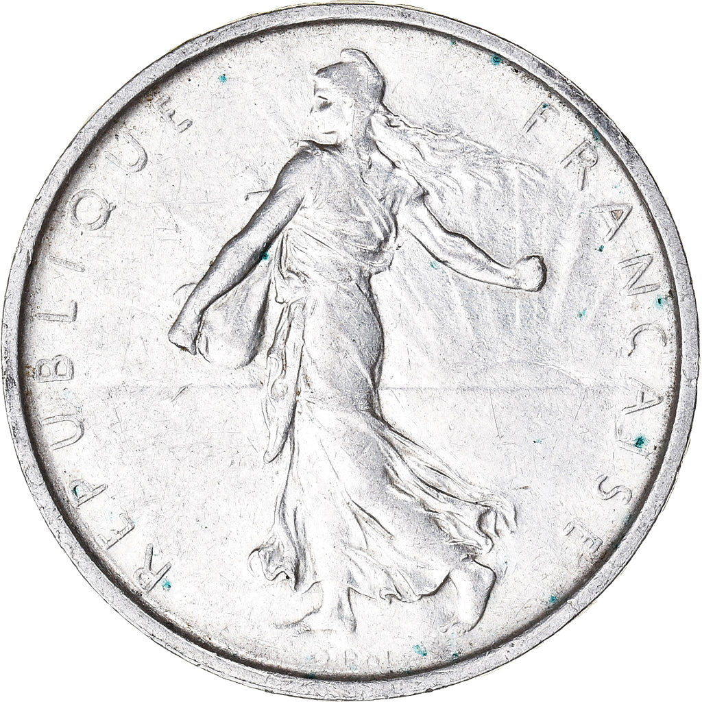 Munten, Frankrijk, Semeuse, 5 Francs, 1968, ZF+, Zilver, KM:926, Gadoury:770