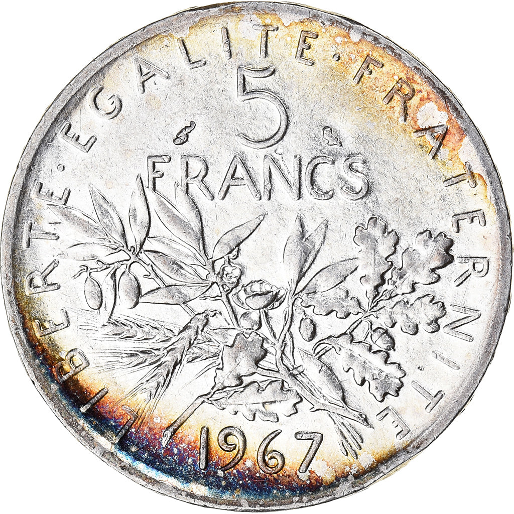 Coin, France, Semeuse, 5 Francs, 1967, Paris, AU(50-53), Silver, KM:926