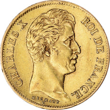 Moneda, Francia, Charles X, 40 Francs, 1830, Paris, MBC, Oro, KM:721.1
