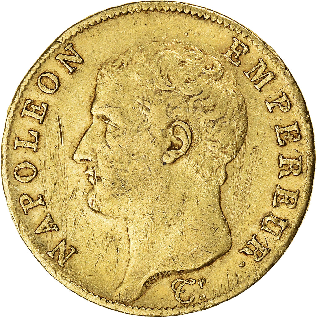 Moeda, França, Napoléon I, 40 Francs, AN 13, Paris, EF(40-45), Dourado