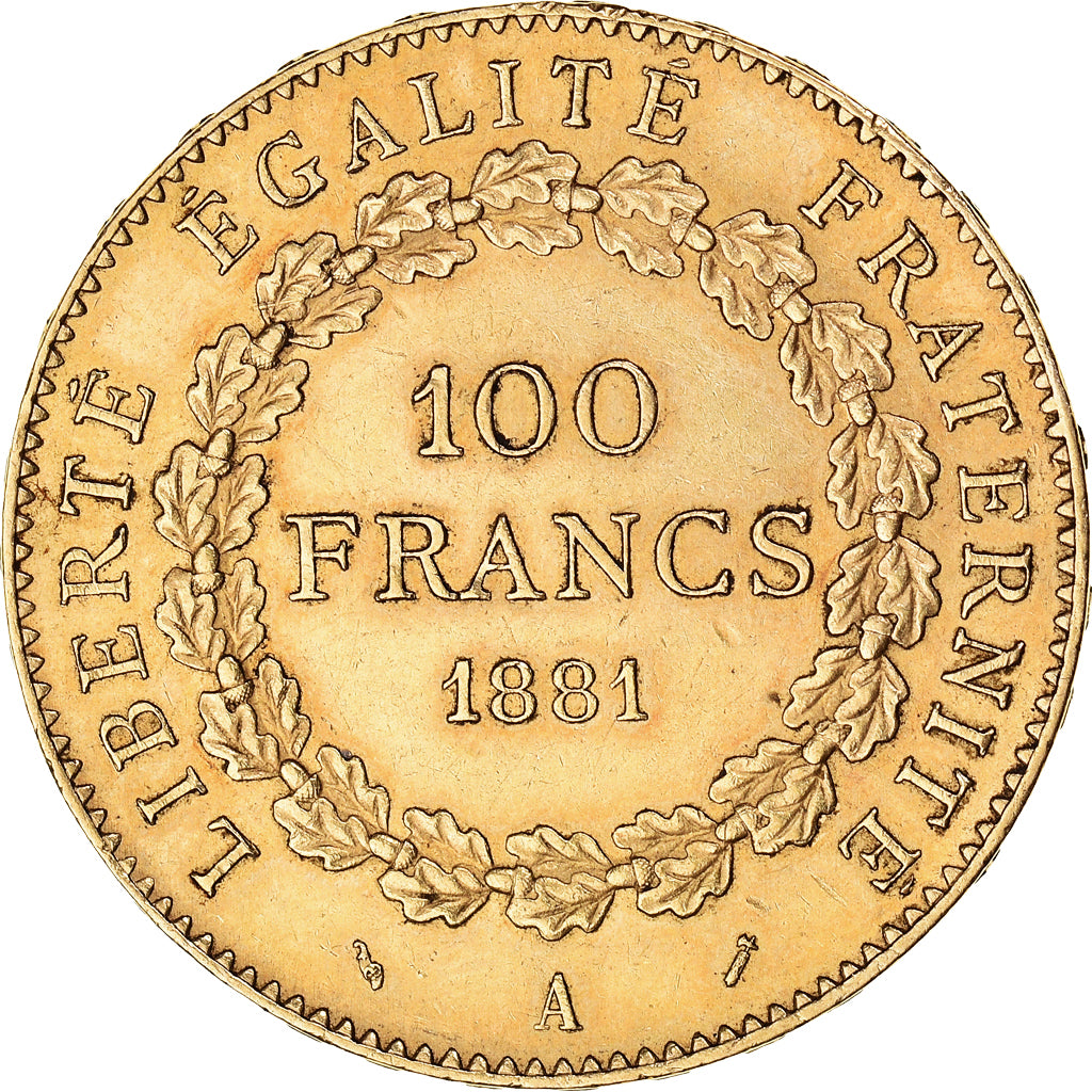 Münze, Frankreich, Génie, 100 Francs, 1881, Paris, SS+, Gold, KM:832