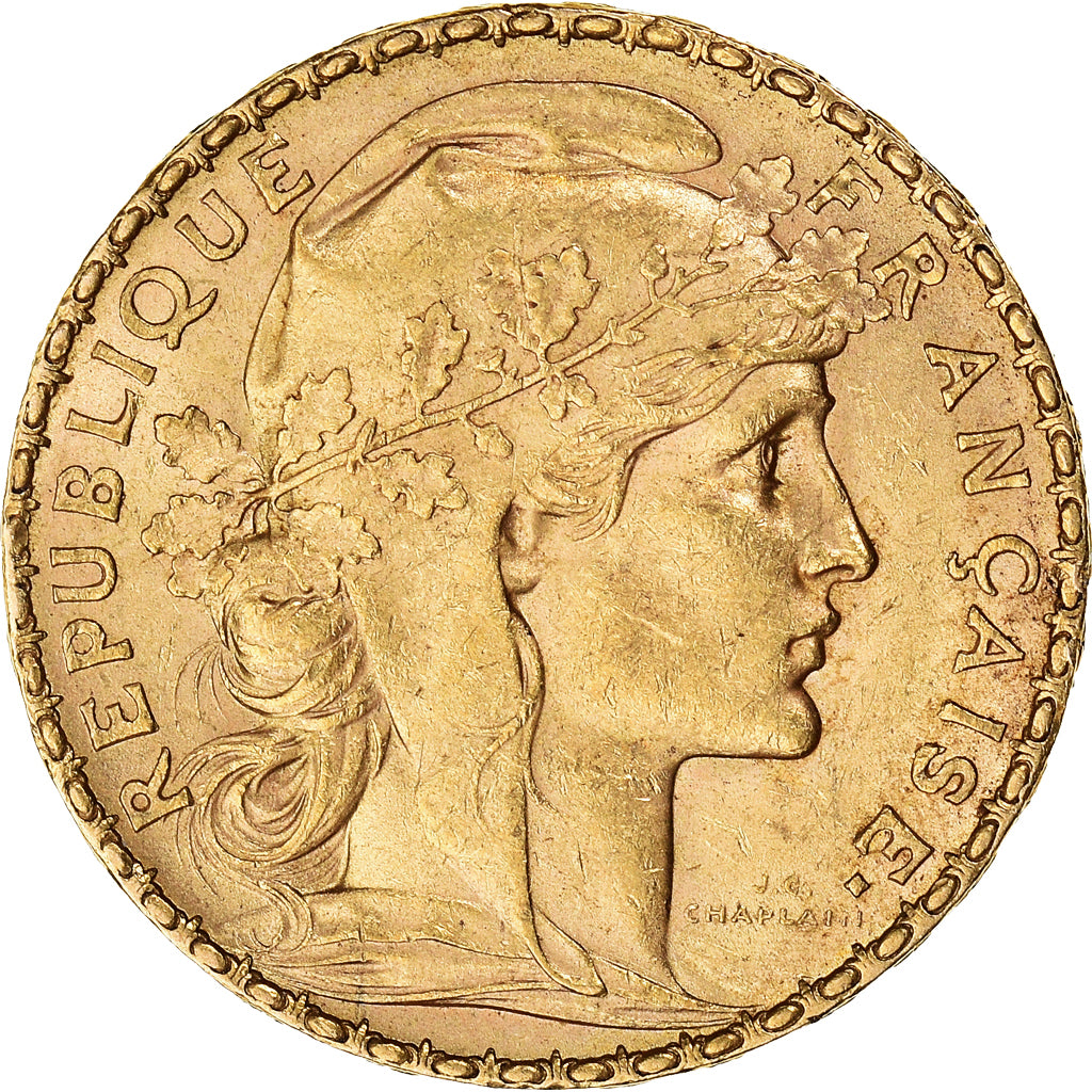 Coin, France, Marianne, 20 Francs, 1900, Paris, AU(50-53), Gold, KM:847