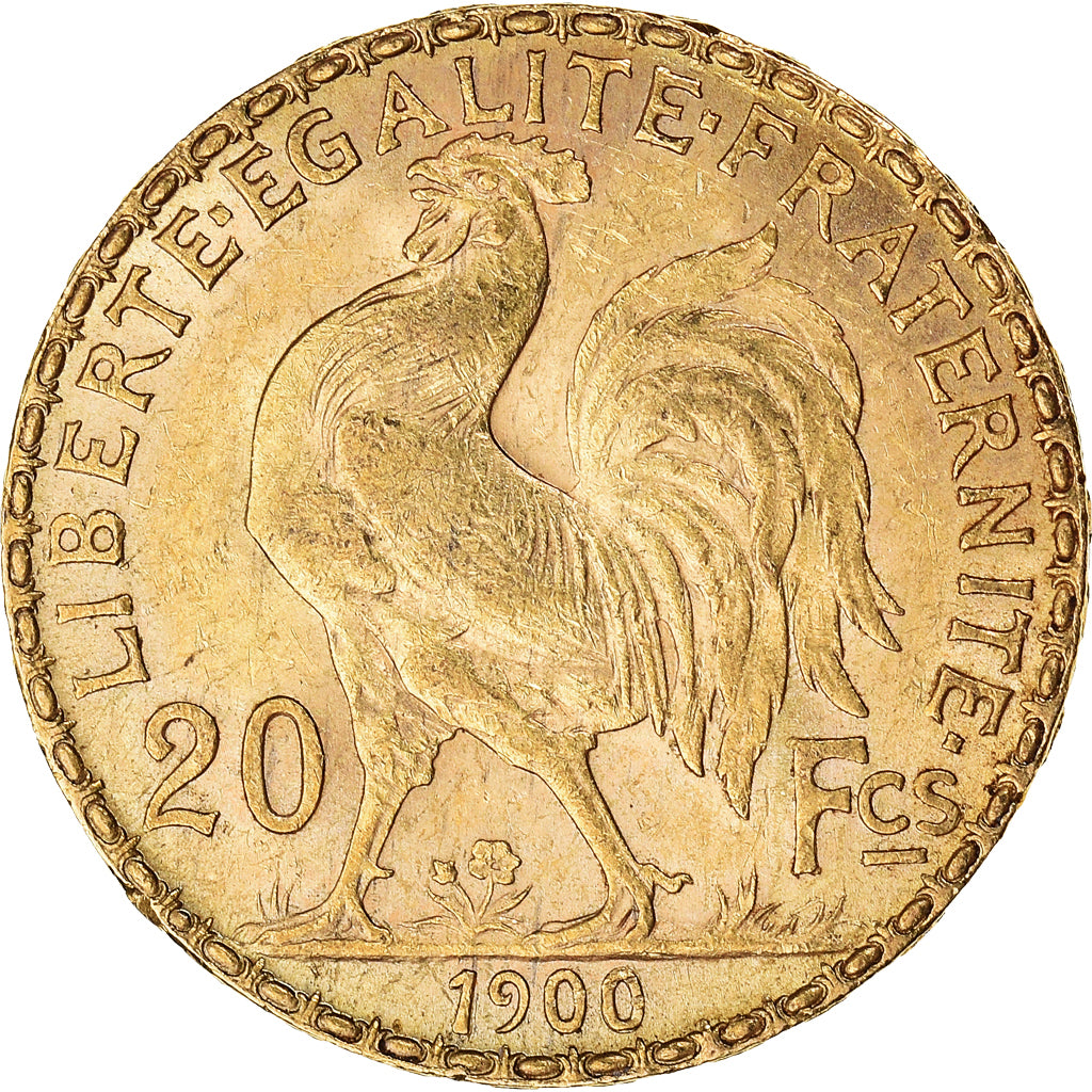 Coin, France, Marianne, 20 Francs, 1900, Paris, AU(50-53), Gold, KM:847