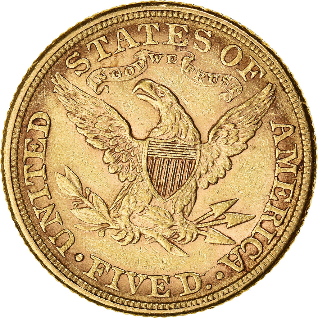 Münze, Vereinigte Staaten, Coronet Head, $5, Half Eagle, 1881, Philadelphia