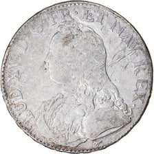 Coin, France, Louis XV, Ecu aux branches d'olivier, 1729, Paris, VF(20-25)