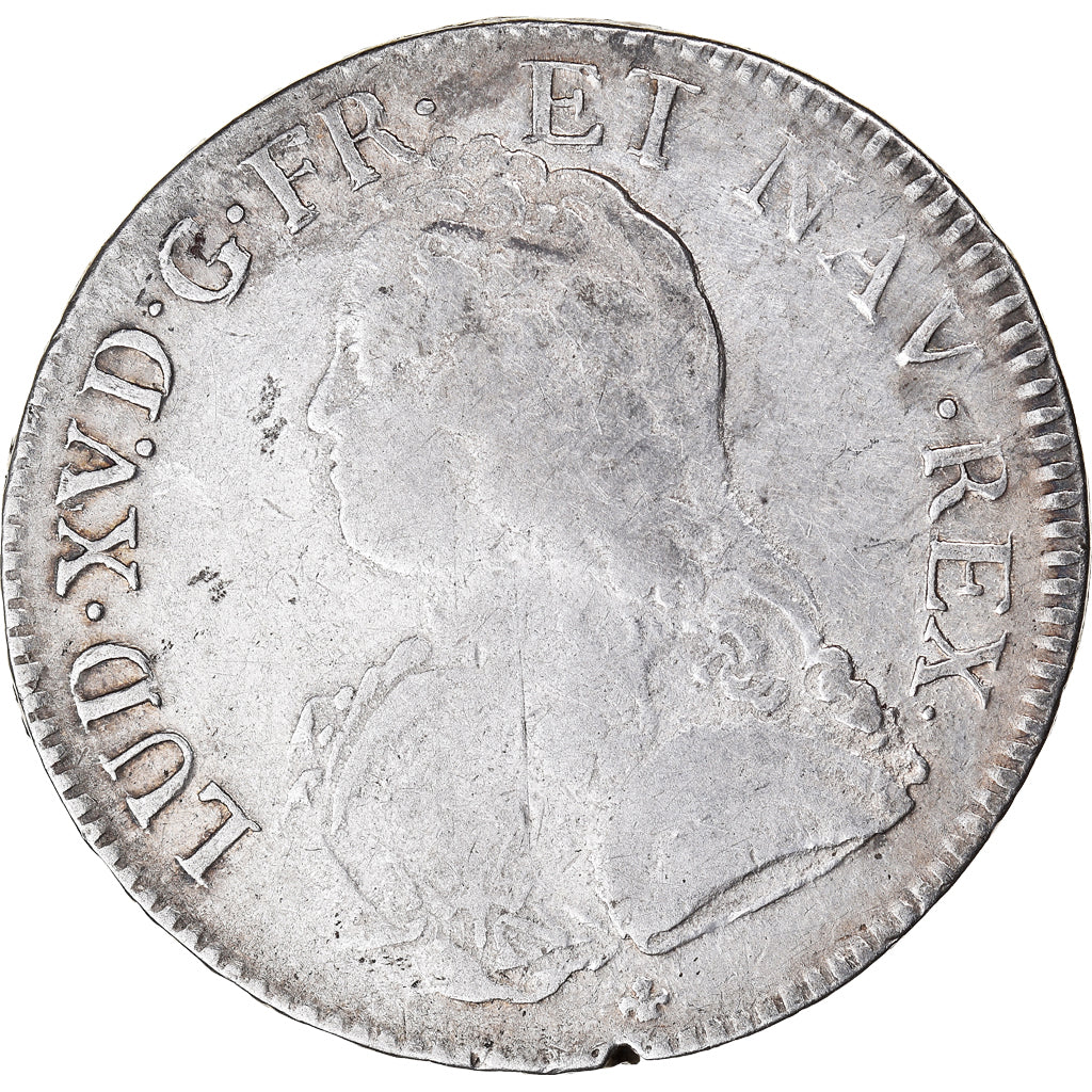 Moneda, Francia, Louis XV, Ecu aux branches d'olivier, 1731, Bordeaux, BC+