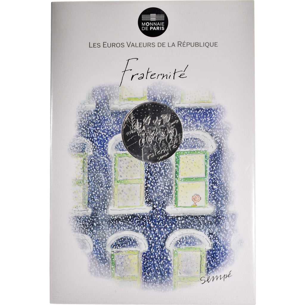 France, Monnaie de Paris, 10 Euro, Fraternité Hiver Sempé, 2014, Paris
