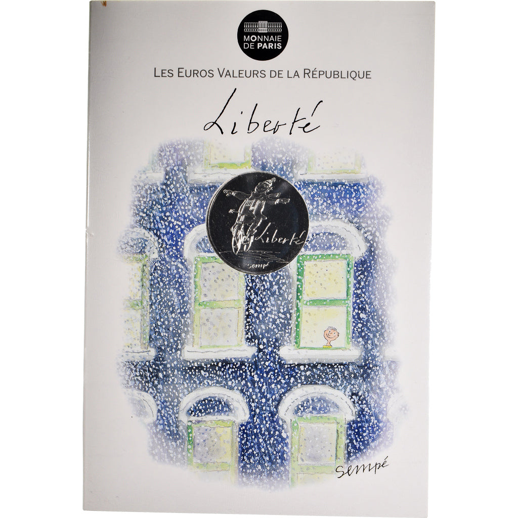 France, Monnaie de Paris, 10 Euro, Liberté Hiver Sempé, 2014, Paris, FDC