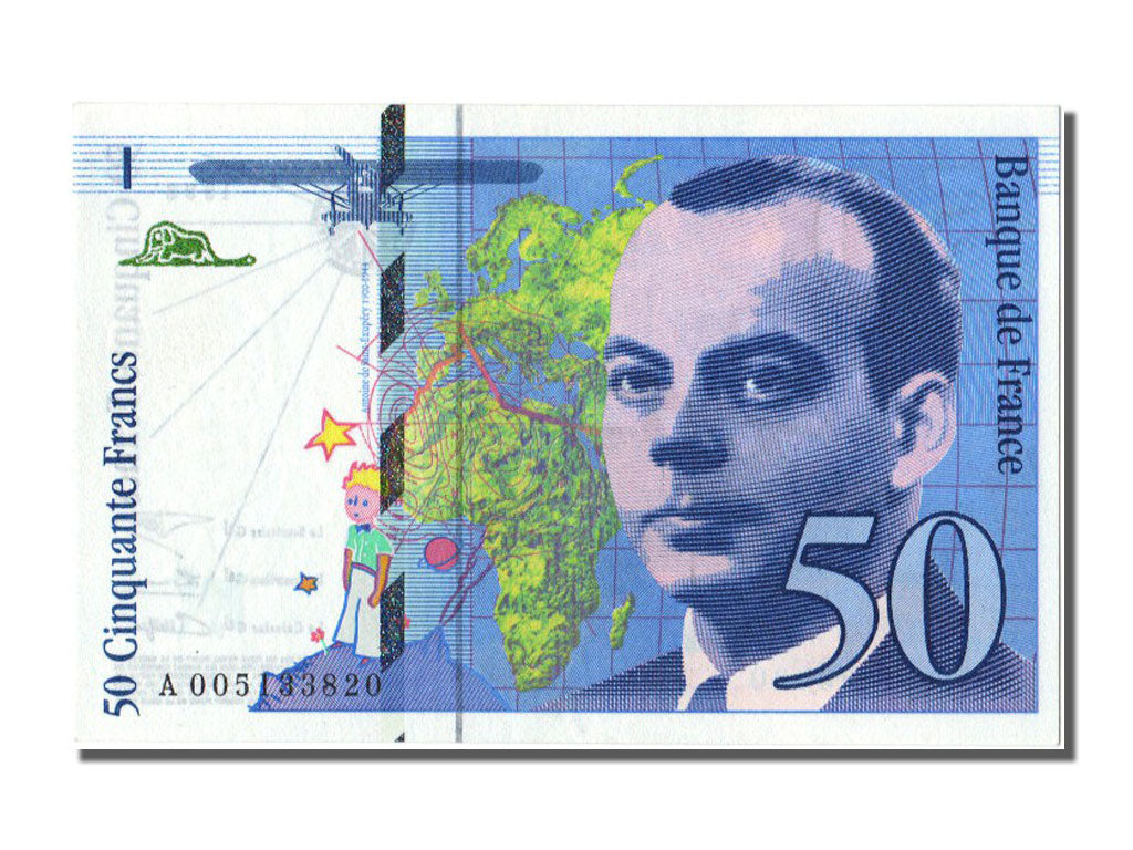 France, 50 Francs, 50 F 1992-1999 ''St Exupéry'', 1993, KM #157b, UNC(65-70), A,