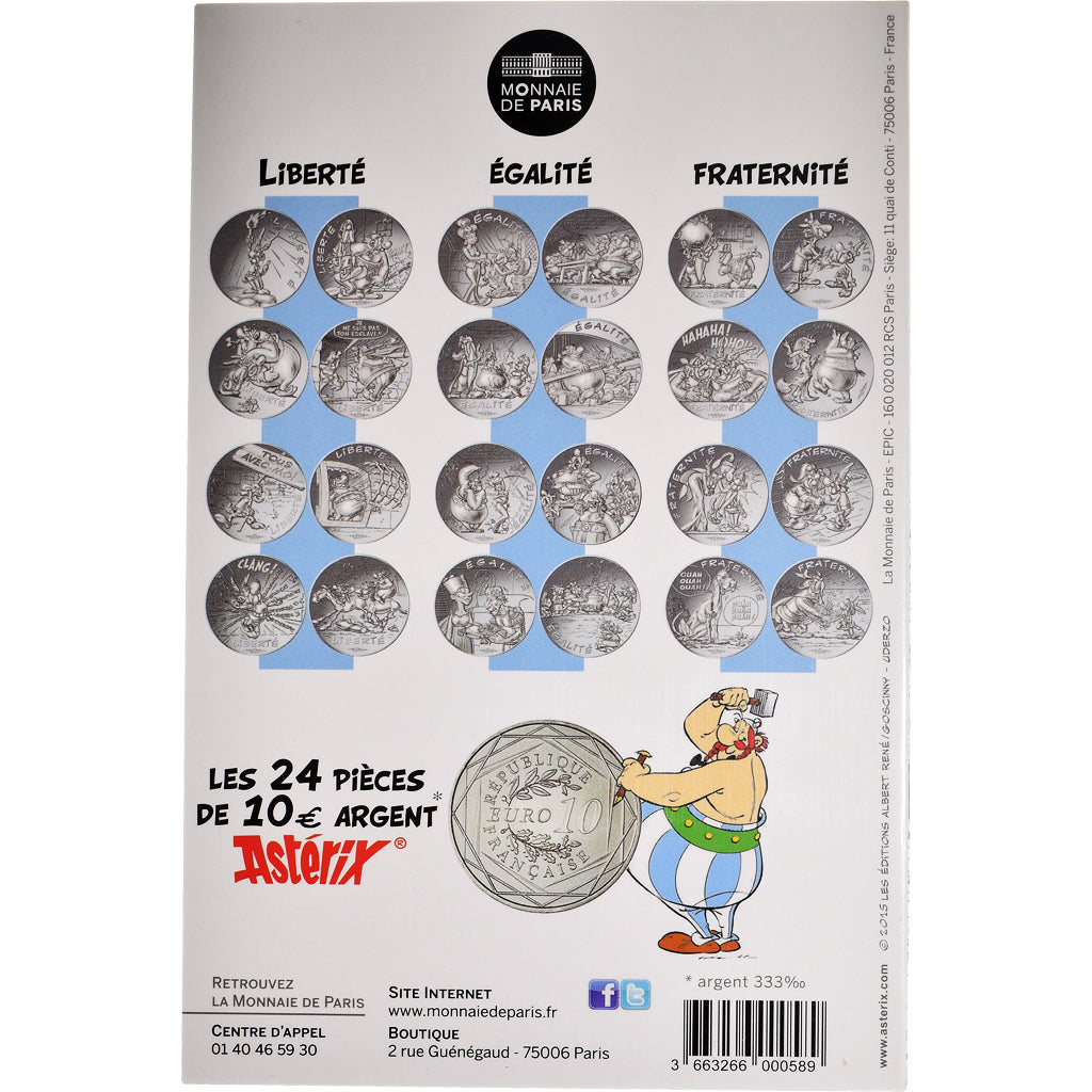 France, Monnaie de Paris, 10 Euro, Astérix Fraternité (Astérix et les Normands)