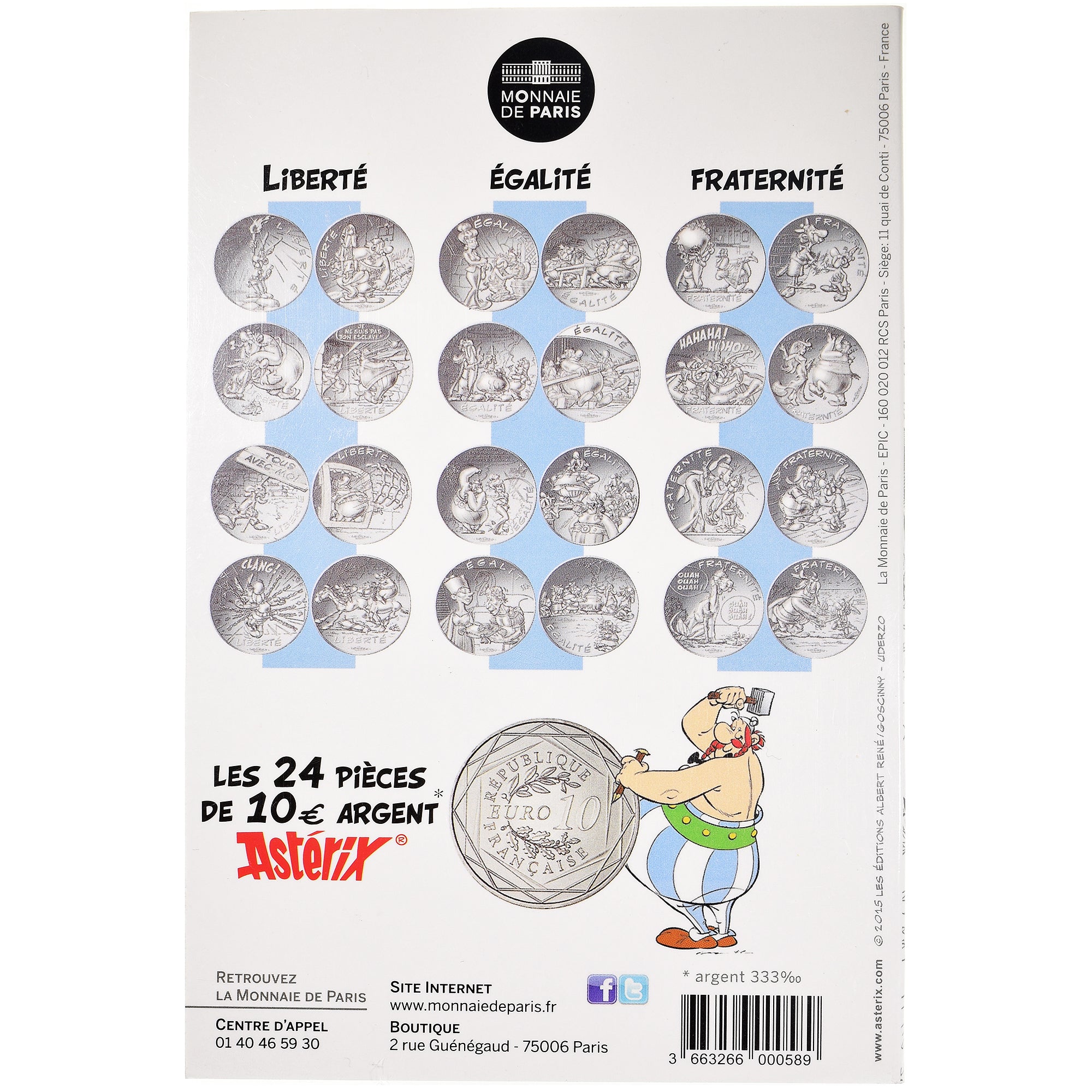 France, Monnaie de Paris, 10 Euro, Astérix Fraternité (Astérix et Latraviata)
