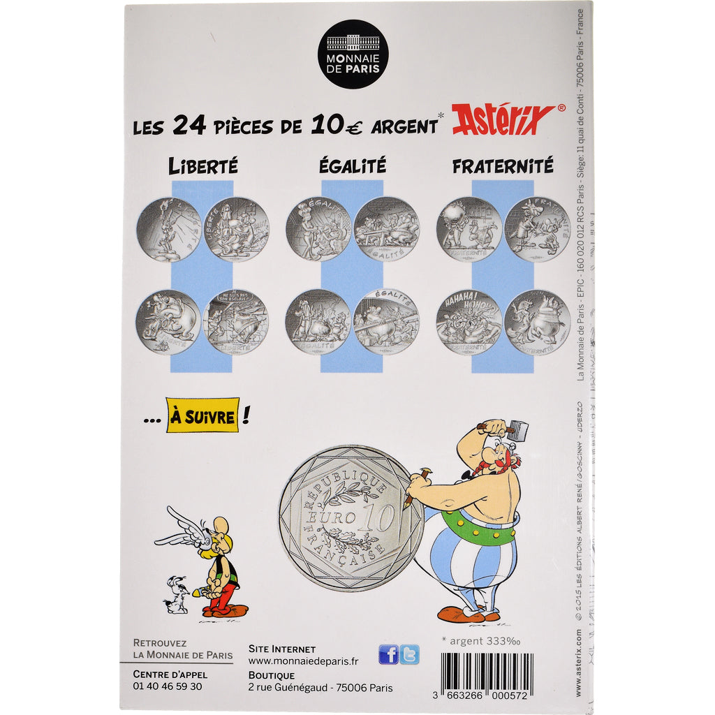 France, Monnaie de Paris, 10 Euro, Astérix Fraternité (Astérix en Hispanie)