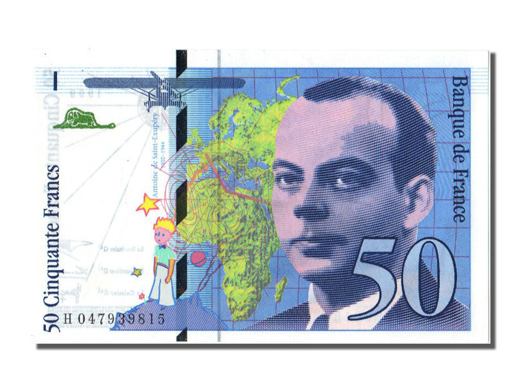 France, 50 Francs, 50 F 1992-1999 ''St Exupéry'', 1999, KM #157Ad, , H, Fayette