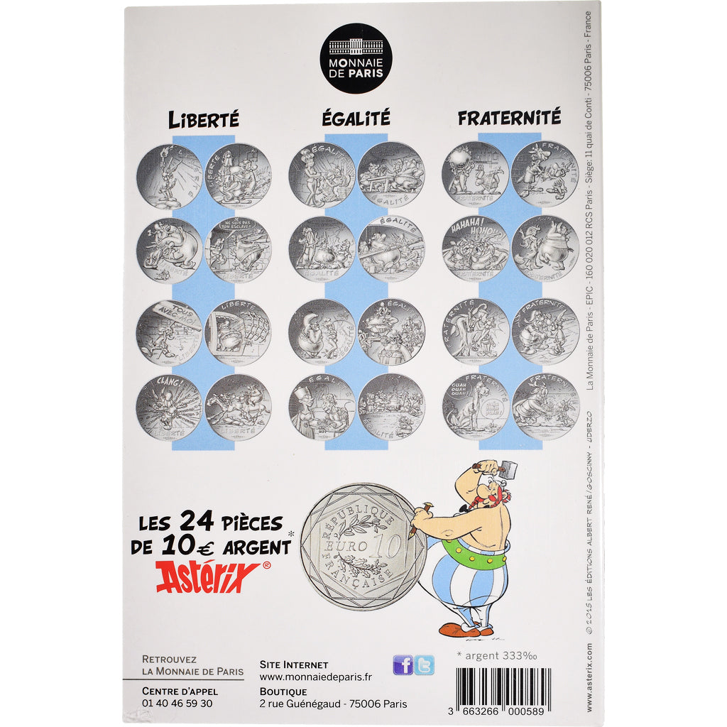 Francia, Monnaie de Paris, 10 Euro, Astérix Liberté (Le Tour de Gaule -