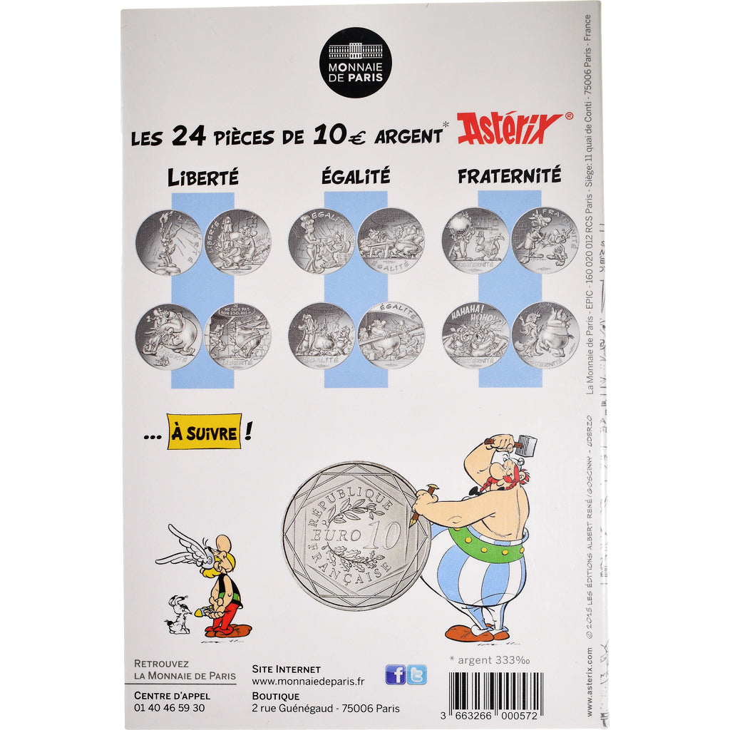 France, Monnaie de Paris, 10 Euro, Astérix Liberté (Le cadeau de César)