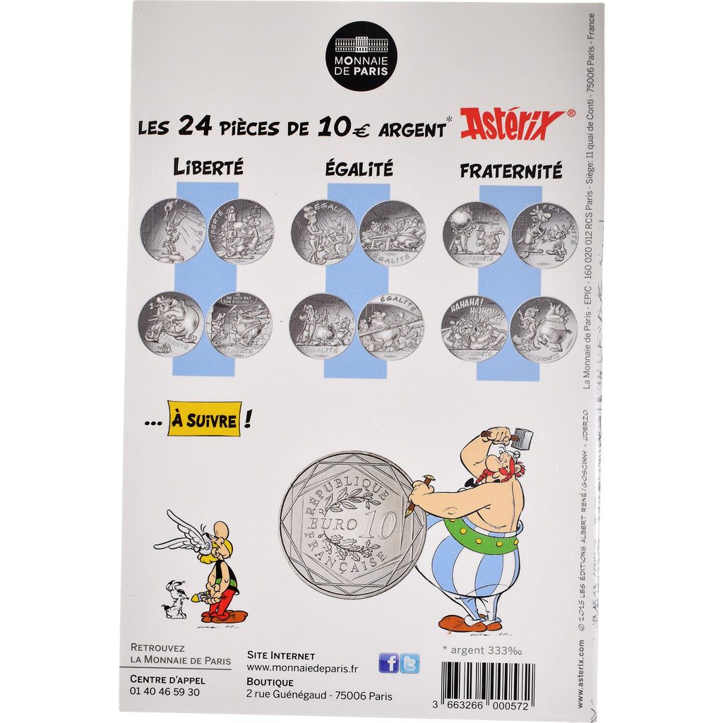 France, Monnaie de Paris, 10 Euro, Astérix Égalité (Le cadeau de César)