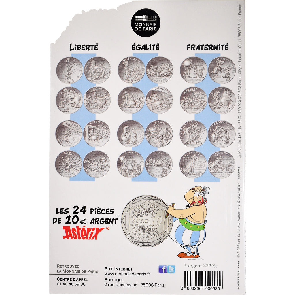France, Monnaie de Paris, 10 Euro, Astérix Égalité (Astérix gladiateur)