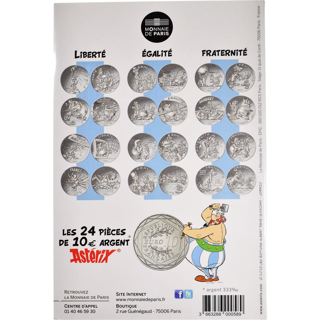 Francja, Monnaie de Paris, 10 Euro, Astérix Égalité (Astérix et