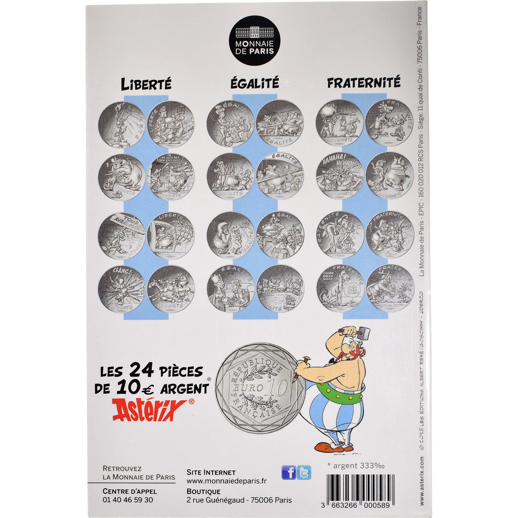 France, Monnaie de Paris, 10 Euro, Astérix Égalité (Le devin - Obélix)