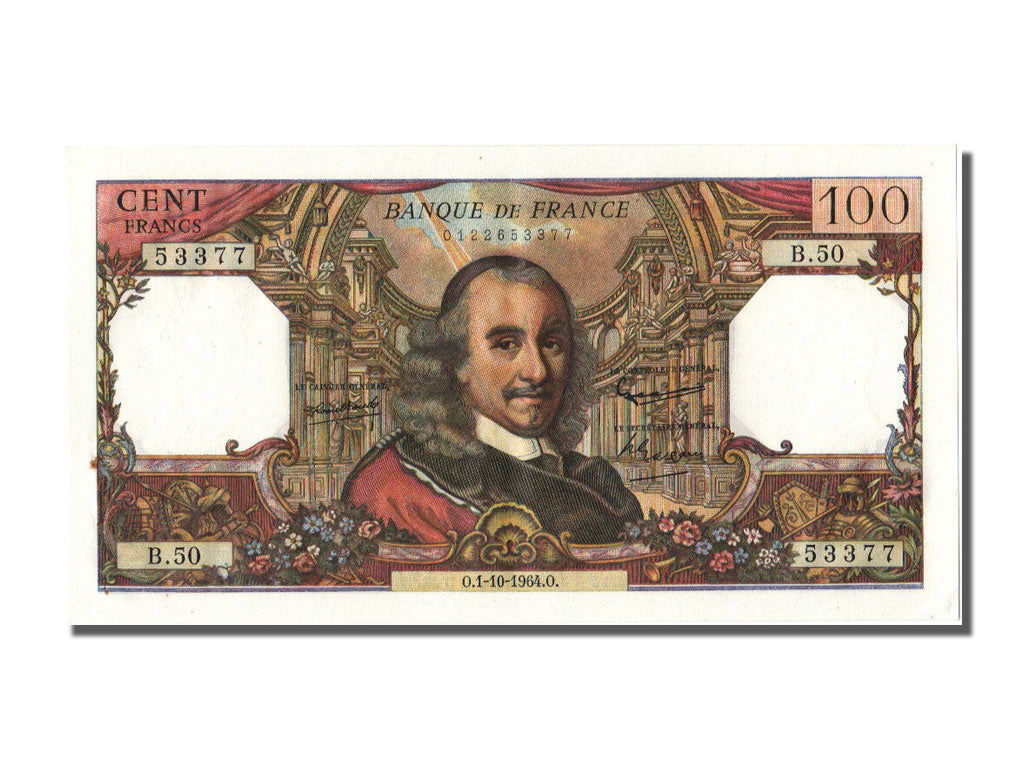 France, 100 Francs, 100 F 1964-1979 ''Corneille'', 1964, KM #149a, 1964-10-01,..