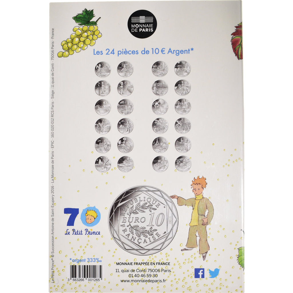 Frankrijk, Parijse munten, 10 Euro, Le Petit Prince fait les vendanges, 2016