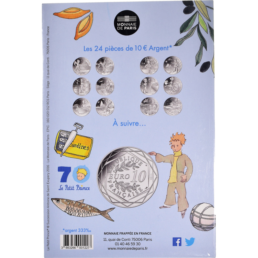 Francja, Monnaie de Paris, 10 Euro, Le Petit Prince (Joue à la pétanque)