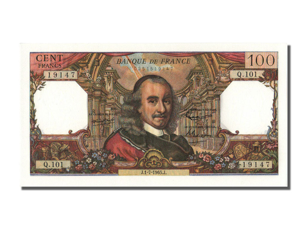 Billet, France, 100 Francs, 100 F 1964-1979 ''Corneille'', 1965, 1965-07-01