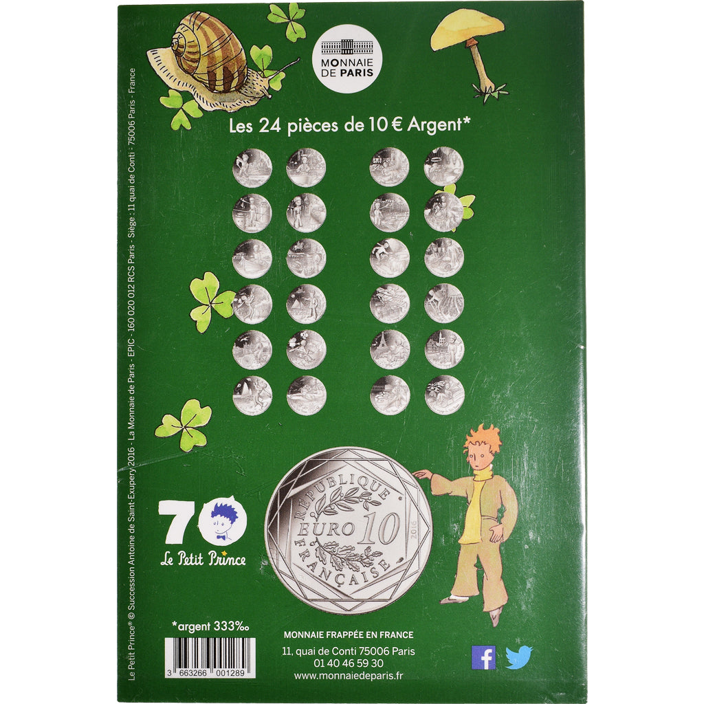 França, Monnaie de Paris, 10 Euro, Le Petit Prince (en Bourgogne), 2016