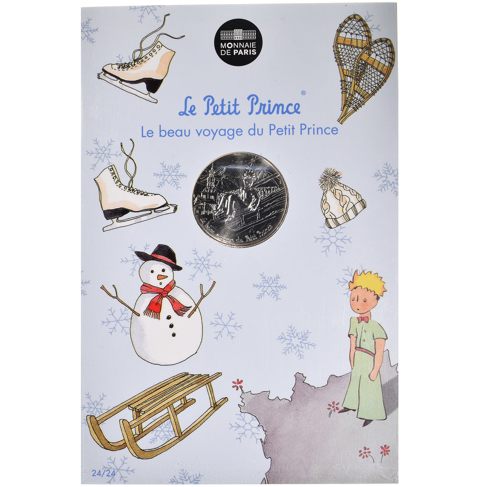 Frankreich, Monnaie de Paris, 10 Euro, Le Petit Prince (fait de la luge), 2016