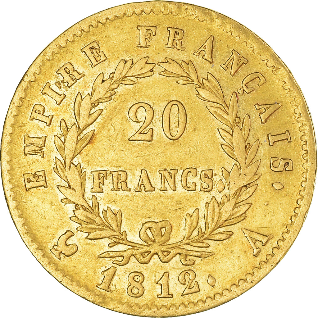 Moneta, Francja, Napoléon I, 20 Francs, 1812, Paris, EF(40-45), Złoto