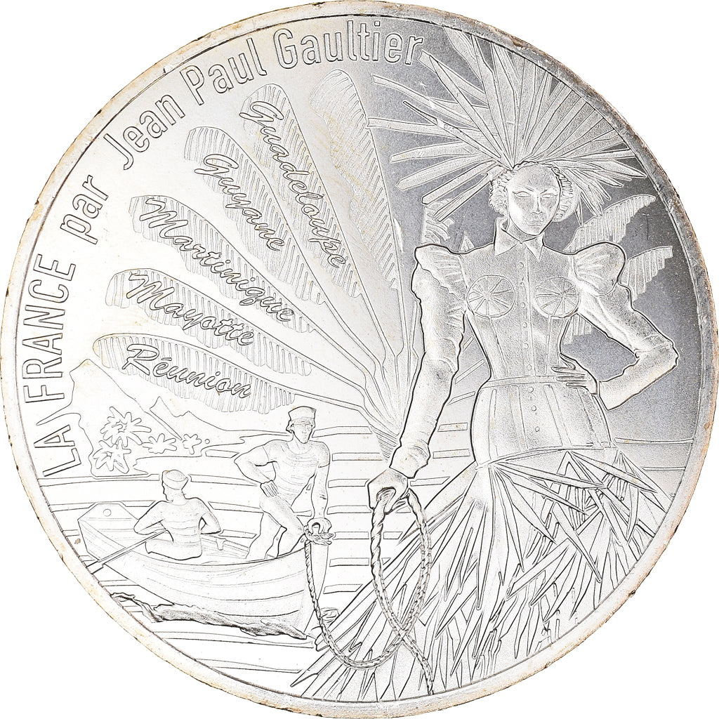 France, Monnaie de Paris, 10 Euro, Jean-Paul Gaultier (L'Outre-mer étincelant)