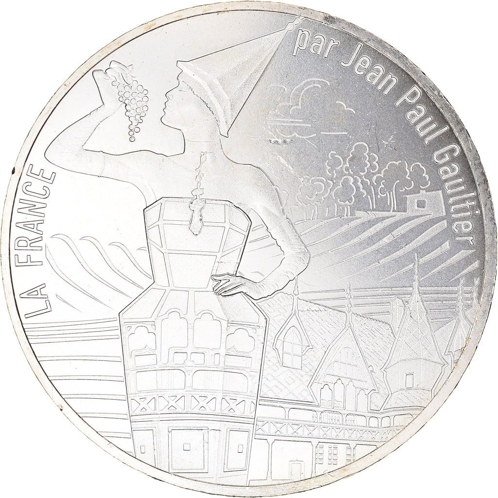França, Monnaie de Paris, 10 Euro, Jean-Paul Gaultier (La Bourgogne