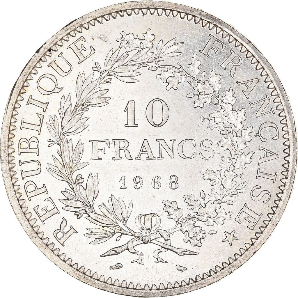 Coin, France, Hercule, 10 Francs, 1968, Paris, MS(64), Silver, KM:932