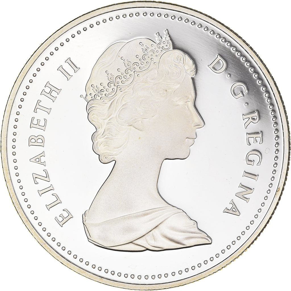 Coin, Canada, Elizabeth II, Trans-Canada Railway, Dollar, 1981, Ottawa, Proof
