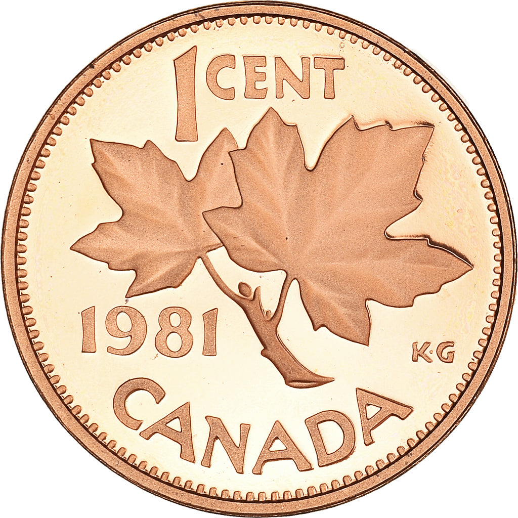 Moneda, Canadá, Elizabeth II, Cent, 1981, Royal Canadian Mint, Ottawa, Proof