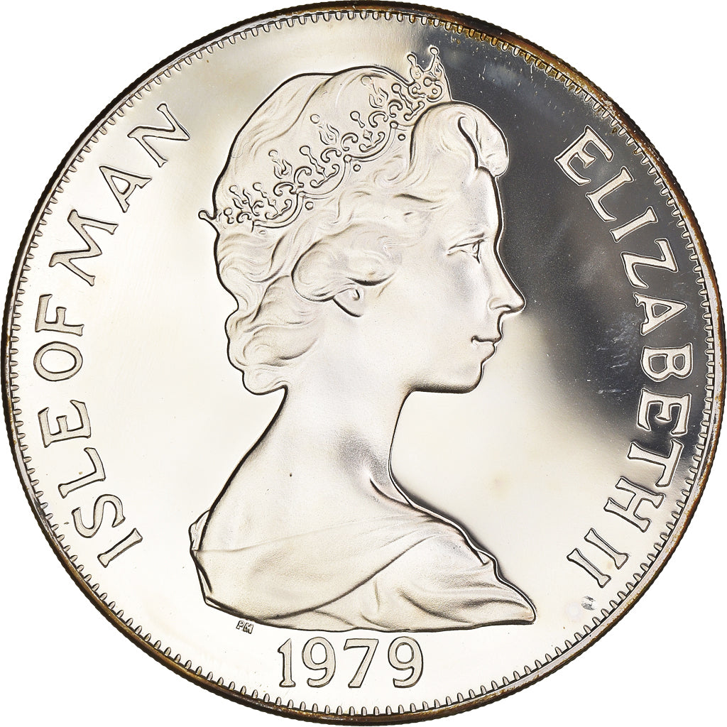 Coin, Isle of Man, Elizabeth II, Manx Coinage, Crown, 1979, Pobjoy Mint, Proof