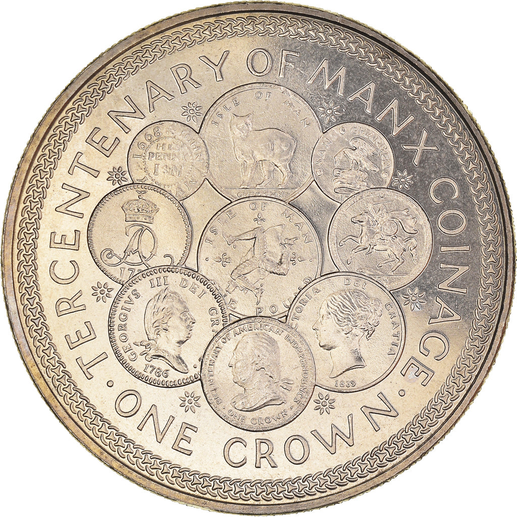 Monnaie, Île de Man, Elizabeth II, Manx Coinage, Crown, 1979, Pobjoy Mint, FDC
