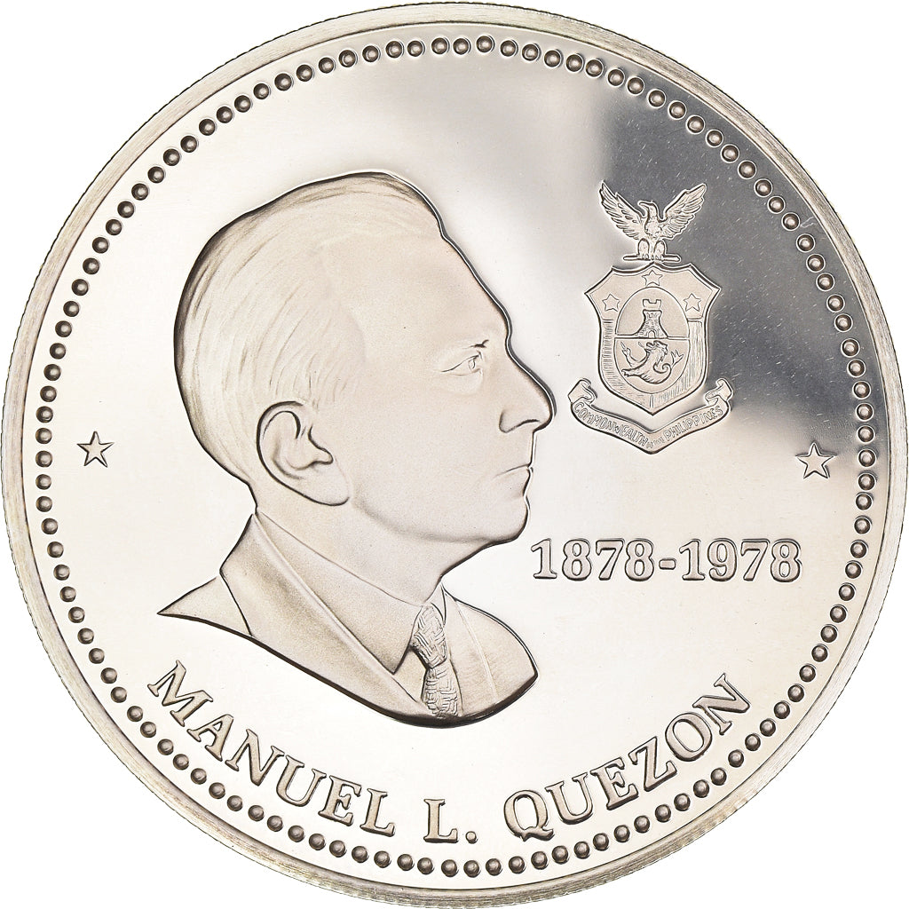 Coin, Philippines, Manuel Quezon, 50 Piso, 1978, Proof, MS(65-70), Silver