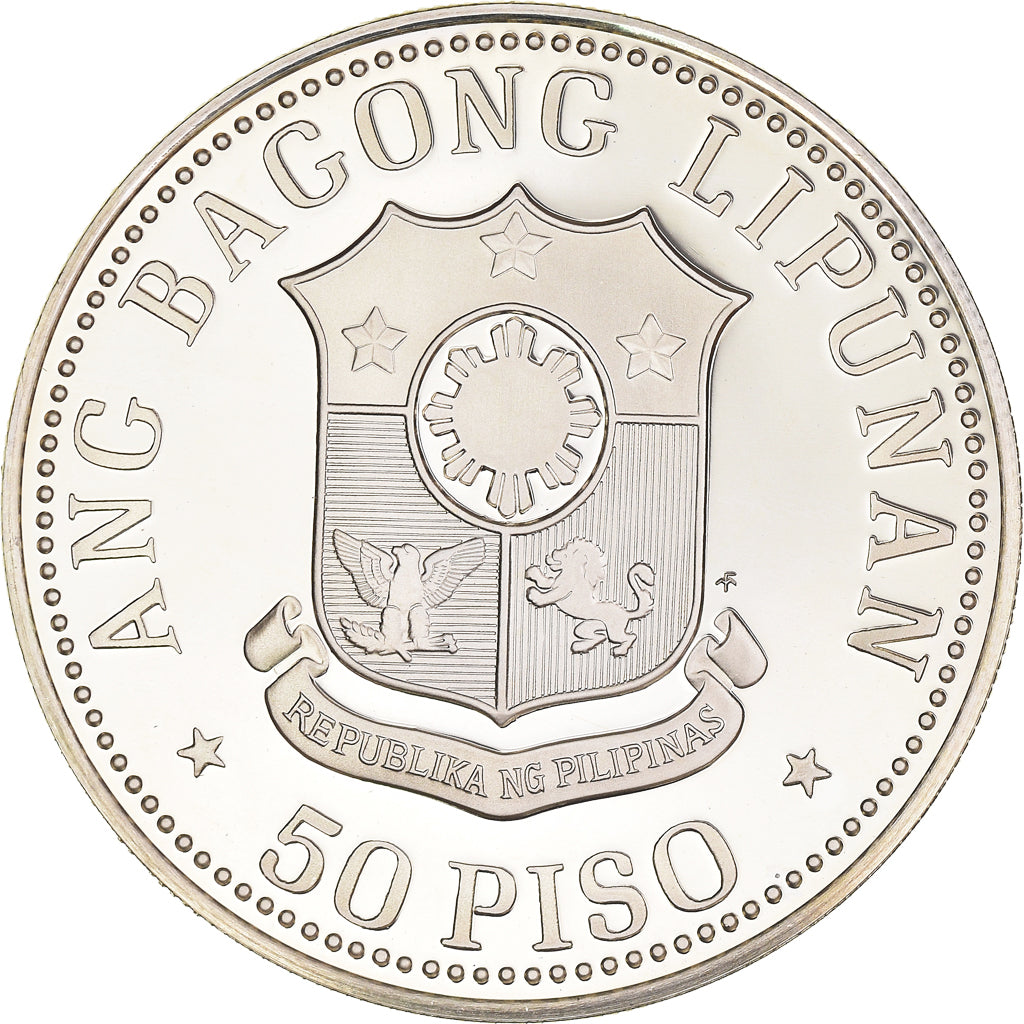Coin, Philippines, Manuel Quezon, 50 Piso, 1978, Proof, MS(65-70), Silver