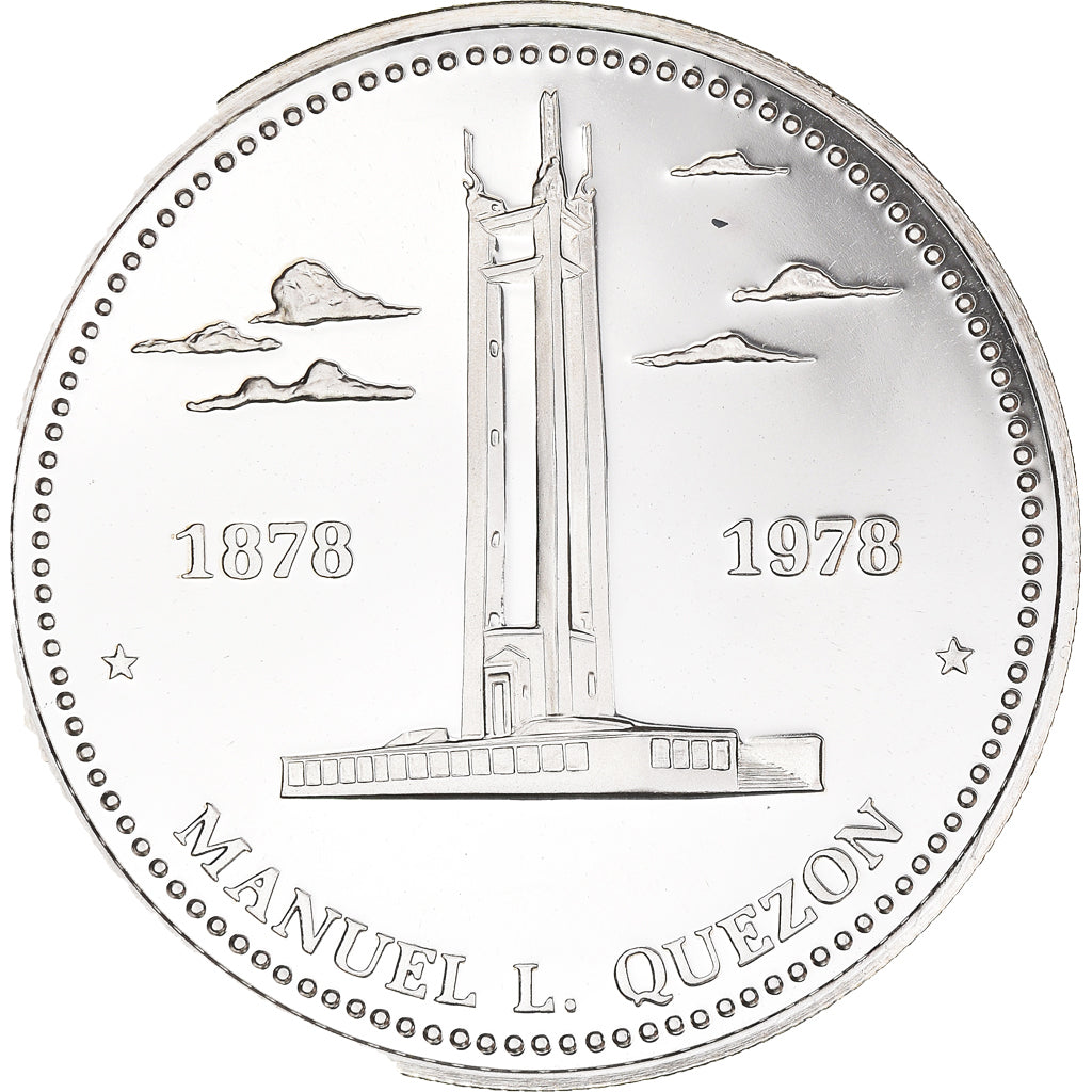 Coin, Philippines, Birth of Quezon, 25 Piso, 1978, Proof, MS(65-70), Silver