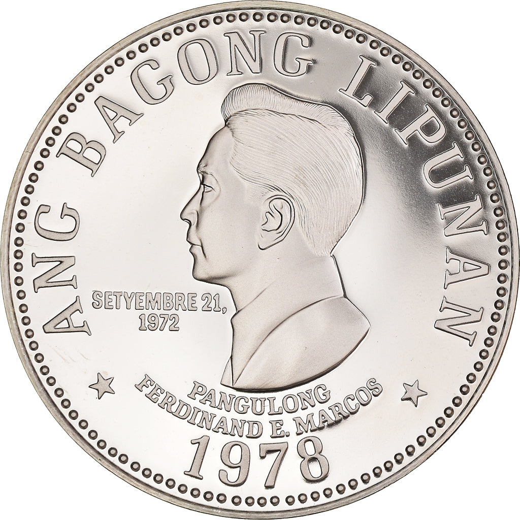 Moneta, Filippine, 5 Piso, 1978, Proof, FDC, Nichel, KM:210.1
