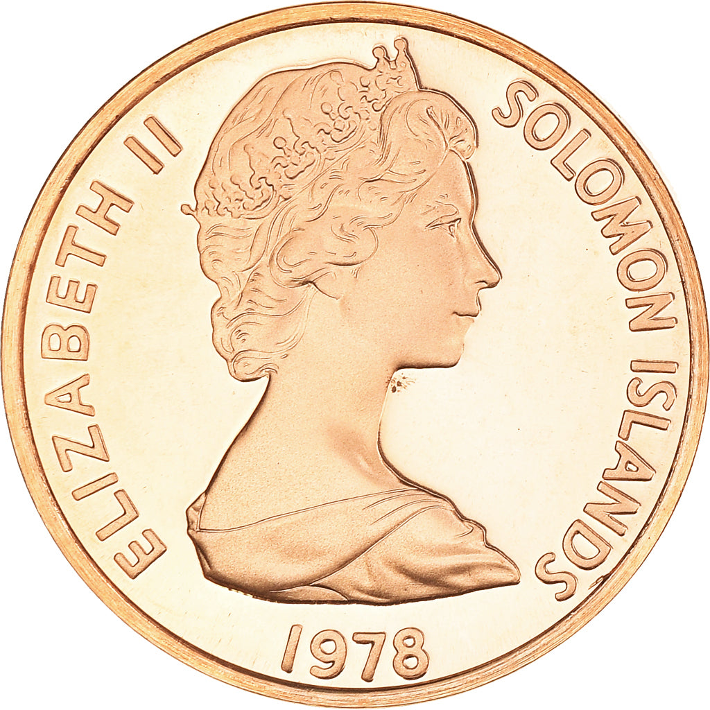 Coin, Solomon Islands, Elizabeth II, Cent, 1978, Proof, MS(65-70), Bronze, KM:1