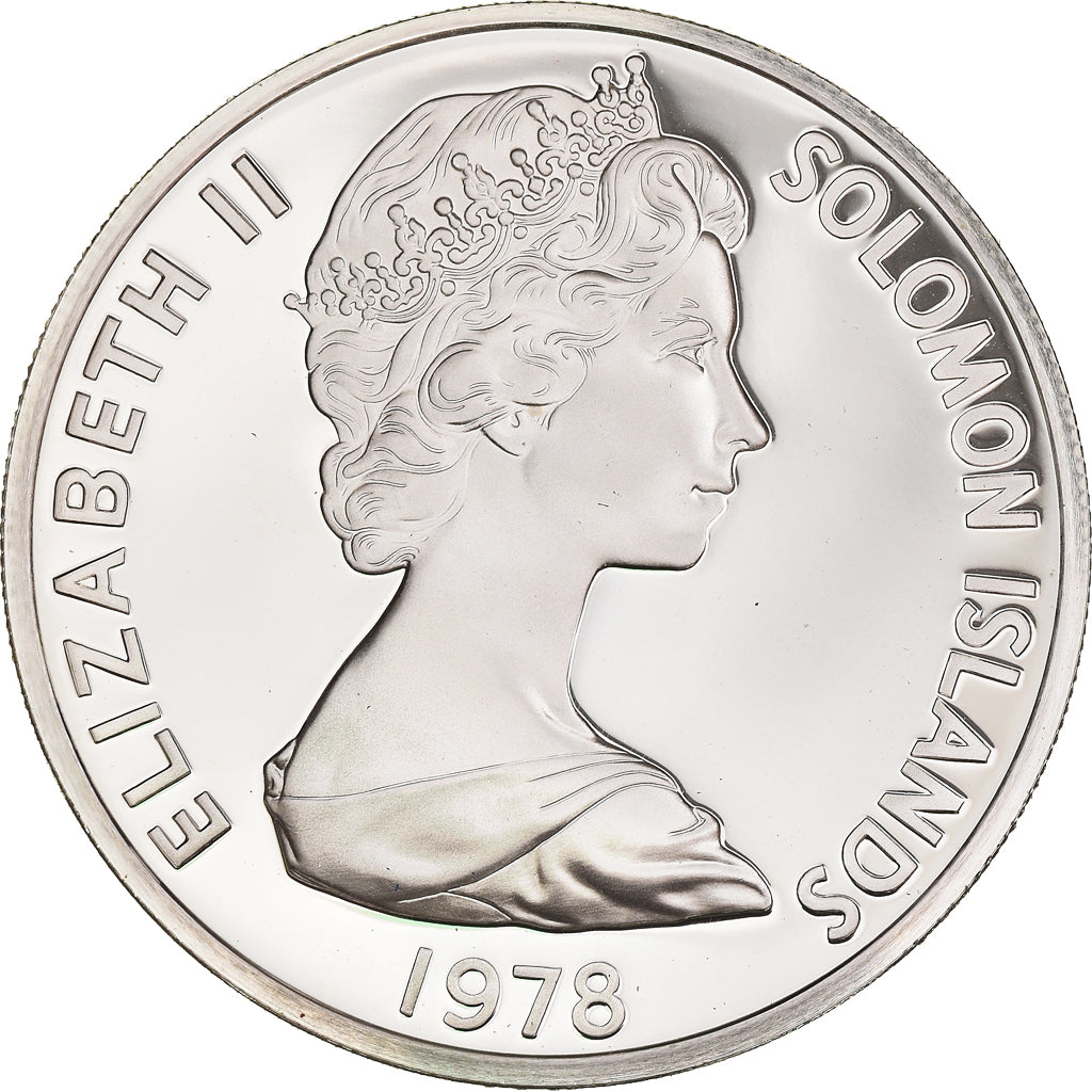 Coin, Solomon Islands, 5 Dollars, 1978, Proof, MS(65-70), Silver, KM:7